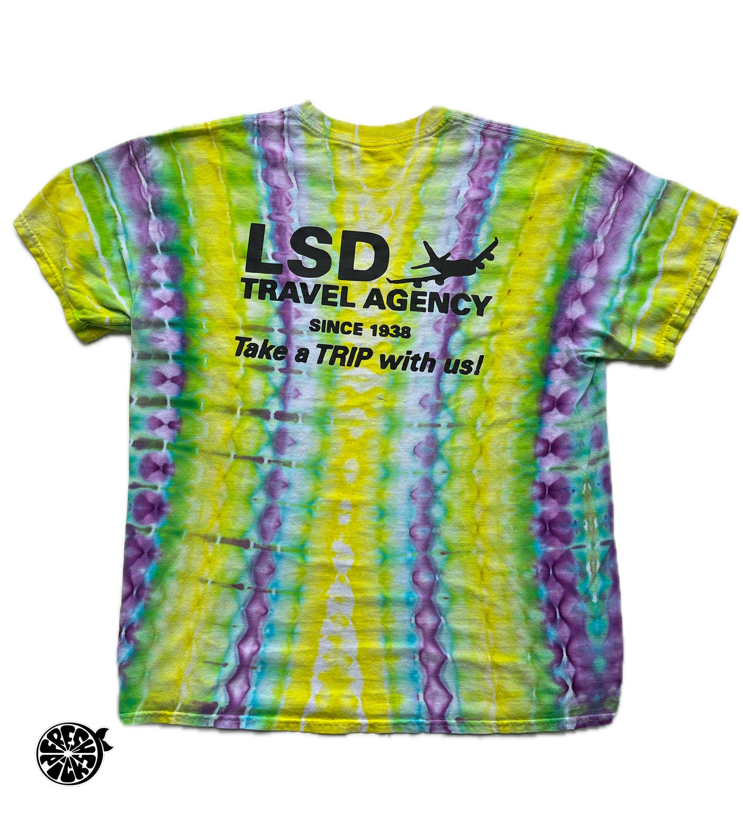 Upcycled Vintage Tie Dye Take A Trip T-shirt | Size M |