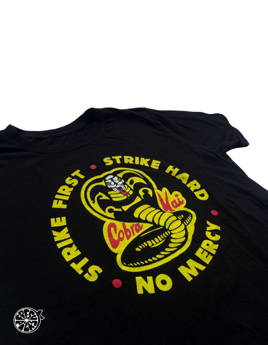 Cobra Kai Strike First Strike Hard Clean T-Shirt - Size Large