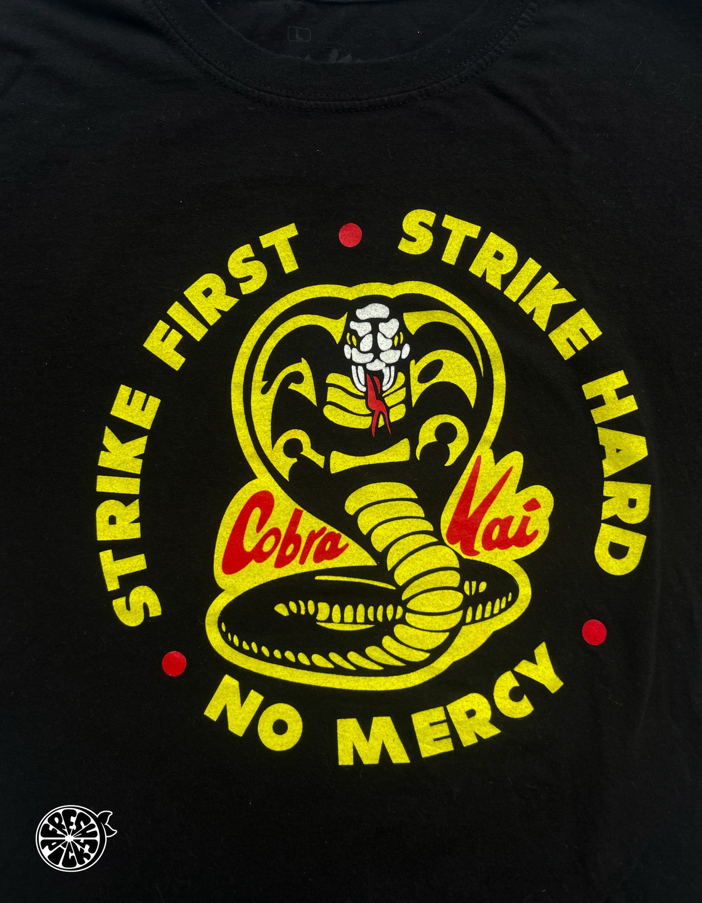 Cobra Kai Strike First Strike Hard Clean T-Shirt - Size Large