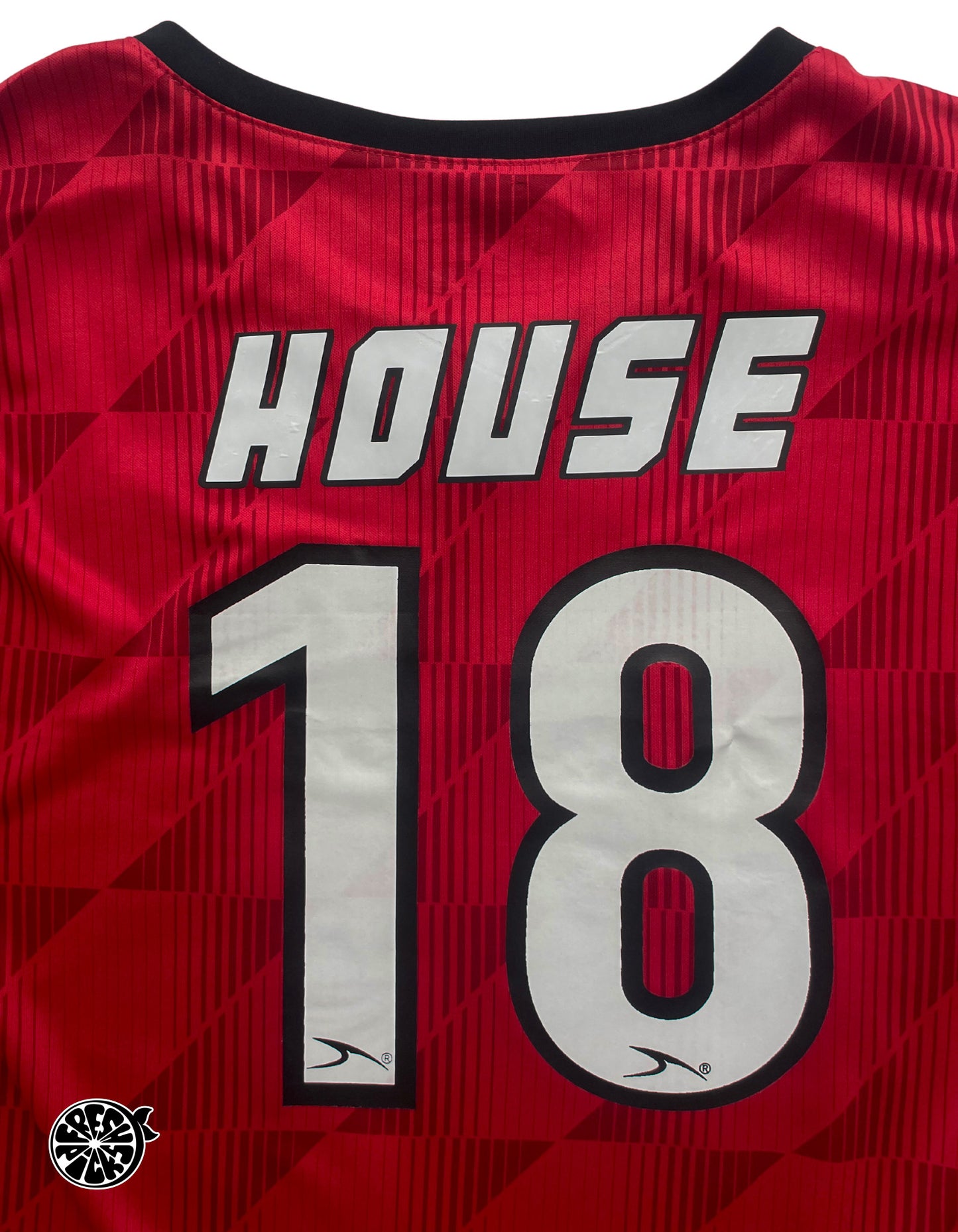 Upcycled West-Mont Tribal Y2K House Music Red Jersey - Size XL